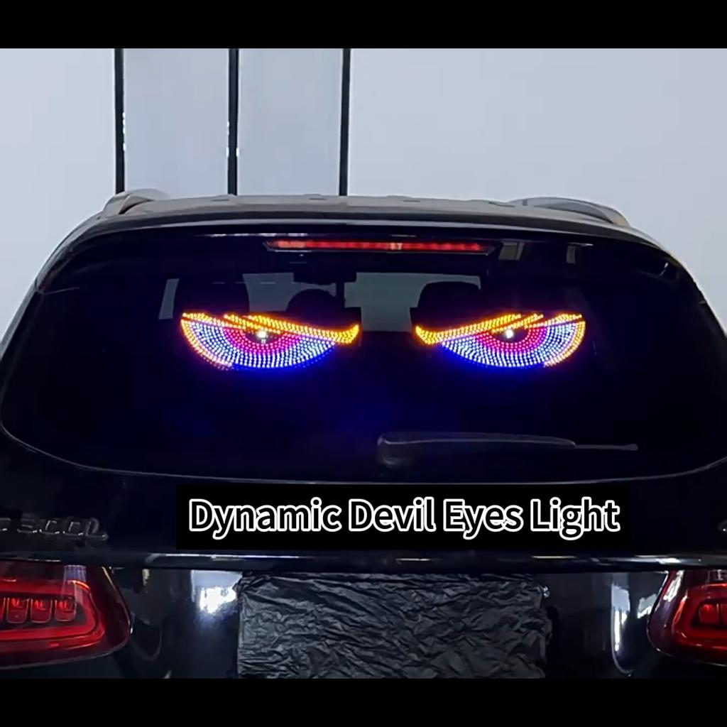 2 stk. dynamiske store djeveløynelys for lastebil fleksibel vindusskjerm LED-skjerm for bil LED-lastebil dekorativt lys