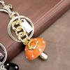 Mushroom Keychain Bag Charm With Metal Electroplating For Summer Fashion Accessory
