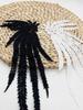 1Pc Black White Peacock Embroidered Patches DIY Dress Clothing Applique Sewing Accessories