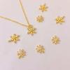 Copper Snow Flowers Charms Pendants DIY For Women Earring Making Supplies