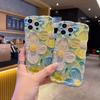 Retro Oil Painting Phone Case For iPhone 13 14 15 16 ProMax 12 11 Luxury Flower Print Shockproof Silicone Cover Artistic Decor
