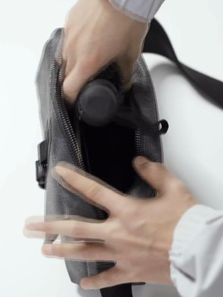 GOLF Shoulder Bag, Crossbody Bag, Wear-Resistant, Business and Commuter Square Bag, Black, 260*180*80mm