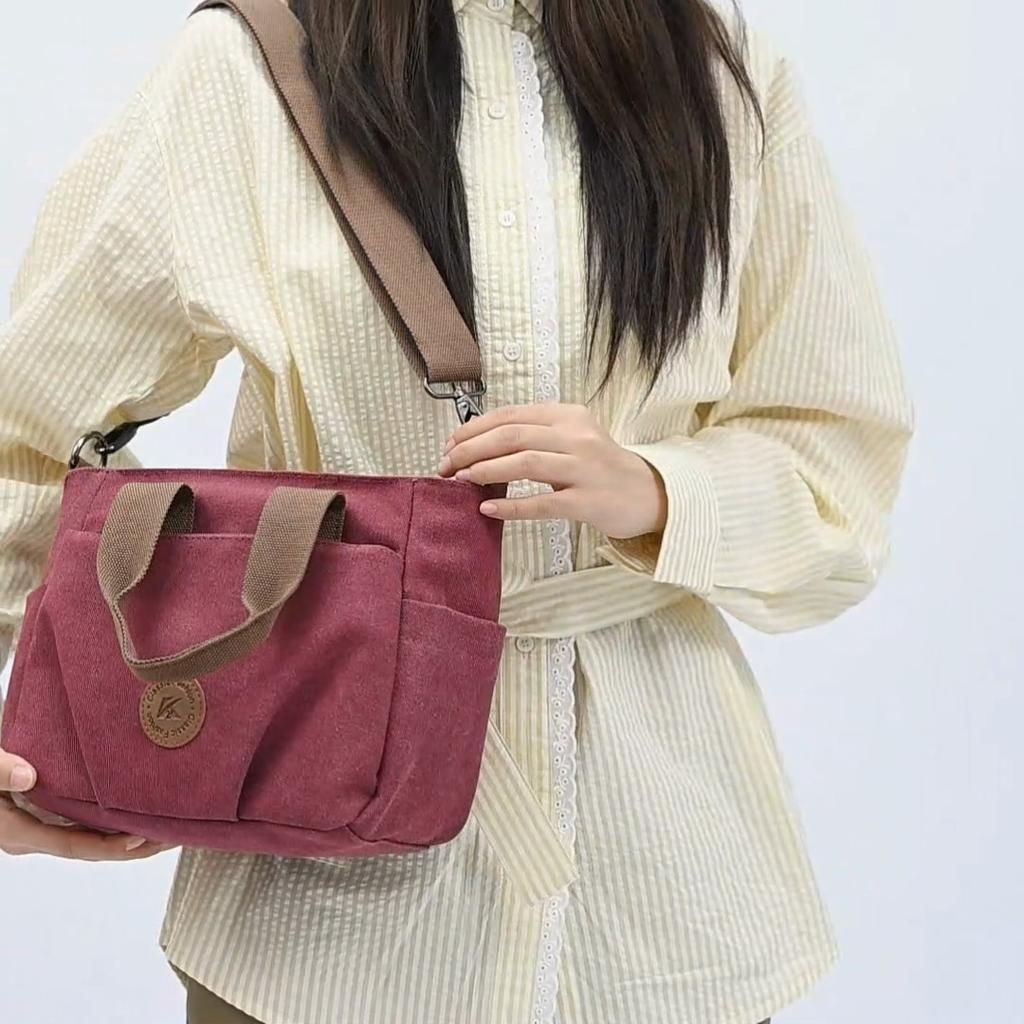 Women's Canvas Bag Large Capacity Crossbody Bag Shoulder Bag