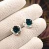 Faceted Apatite Gemstone Earrings 925 Sterling Silver Handmade Jewelry Studs EE-159-1