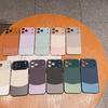 Napa Deri Liçi Desenli İki Tonlu Kılıf iPhone 17 Pro Max 17 Pro Air 16 Plus 15 14 13 12 11 Pro Lens Koruyucu Kapak