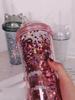 420 ml Wasserbecher. Auffälliger, hitzebeständiger PS-schöner Wassertrinkhalmbecher mit Pailletten