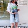 High Quality Women's PU Rolling Strip Camera Bag Shoulder Bag Mobile Phone Bag Casual Crossbody Bag