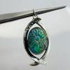 Natural Opal Pendant 41 ct Brazilian Multi-Color Oval Cut 925 Sterling Silver October Birthstone