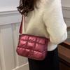Yogodlns Women Elegant Quilted Shoulder Bags Cloud Pleated Bubbles Crossbody Bag Fashion Simple Solid Color Commute Shopping Bags