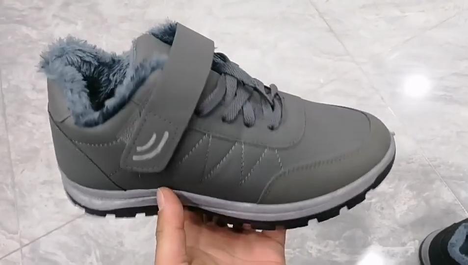 Herren Schneestiefel Thermo Winterschuhe Schnürstiefel Mit Klettverschluss Lässige Wanderschuhe