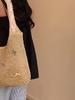 Straw Woven Bow Shoulder Bag With Large Capacity For Outdoor Leisure