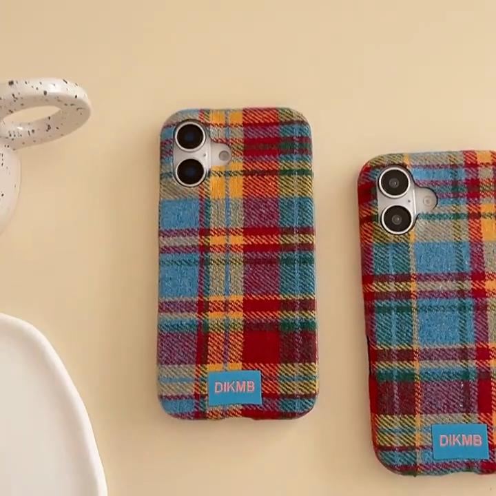 Retro Plaid Phone Case for iPhone 15, iPhone 16, iPhone 17 Pro Max