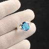 Swiss Blue Topaz Gemstone 925 Sterling Silver Handmade Jewelry Designer Ring For Girlfriend RR-75-13