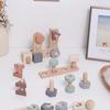 Children's Wooden Nut Color Shape Matching Game Kindergarten Early Education Puzzle Screw Combination String Toy