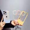 New Color Contrast Splicing Transparent 2-in-1 Case for iPhone 16 Pro Max 15 14 Plus 13 12 11 Pro All-inclusive Fall Protection Cover
