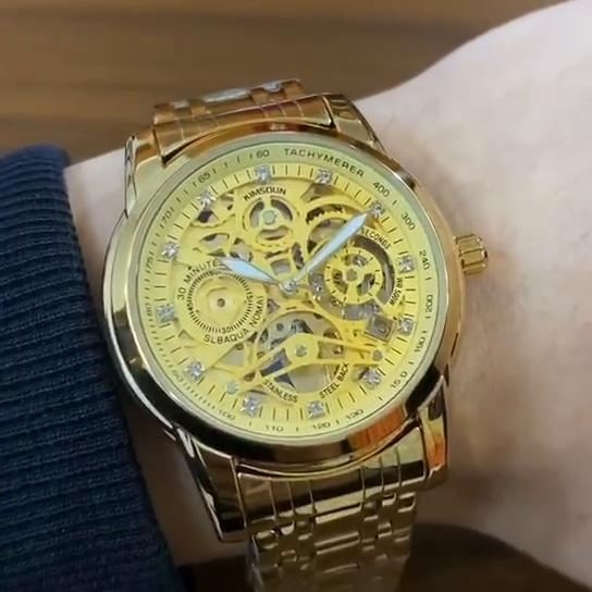 KIMSDUN Hodinky Pánské Top Značka Luxusní Hodinky Automatické Mechanické Stolní Ručičkové Pánské Sportovní Vodotěsné Pánské Hodinky