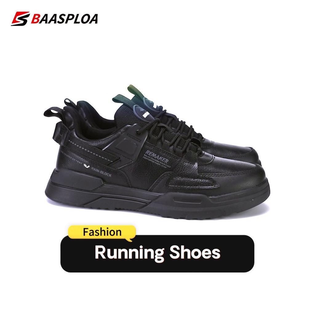 Cheap Baasploa Leather Men's Running Sneaker Lightweight Waterproof