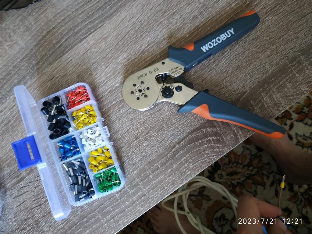 Купить Инструменты для обжима трубчатых клемм Мини-электроклещи HSC8 6 ...