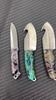 Portable Mini Fixed Blade Knives for Express Box Collection Keychain Small Kitchen Knife Beer Opening  Gift with Leather Case