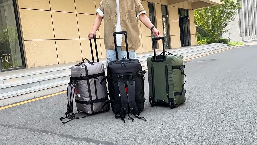 Travel Bag Wheel Bag Multifunctional Men's Compression Backpack Invisible Tug Business Commuter Backpack Large-capacity Waterproof Travel Bag