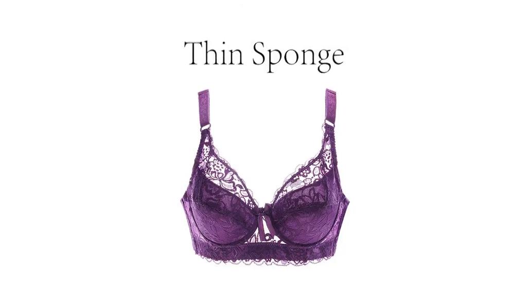 Explosions Thin Cotton Cup Plus Size Breast Adjustable Bra Lace Gathered with Rims Sexy Lingerie.