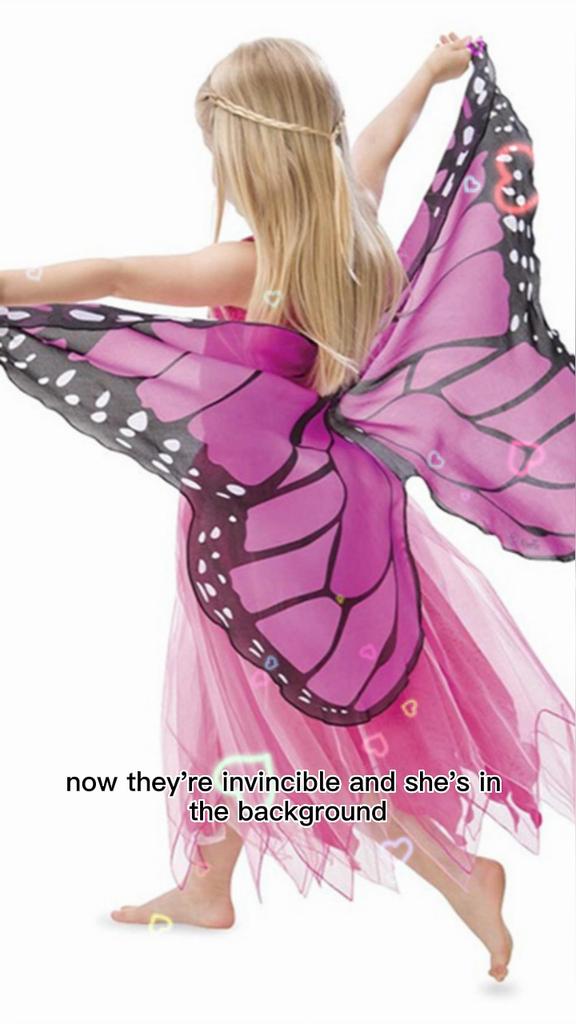 Chiffon Butterfly Wings Cape With Mask Perfect For Dress Up Parties And Cosplay