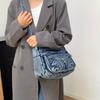 Vintage Denim Bag Multi-layer Crossbody Bag Women's Shoulder Bag