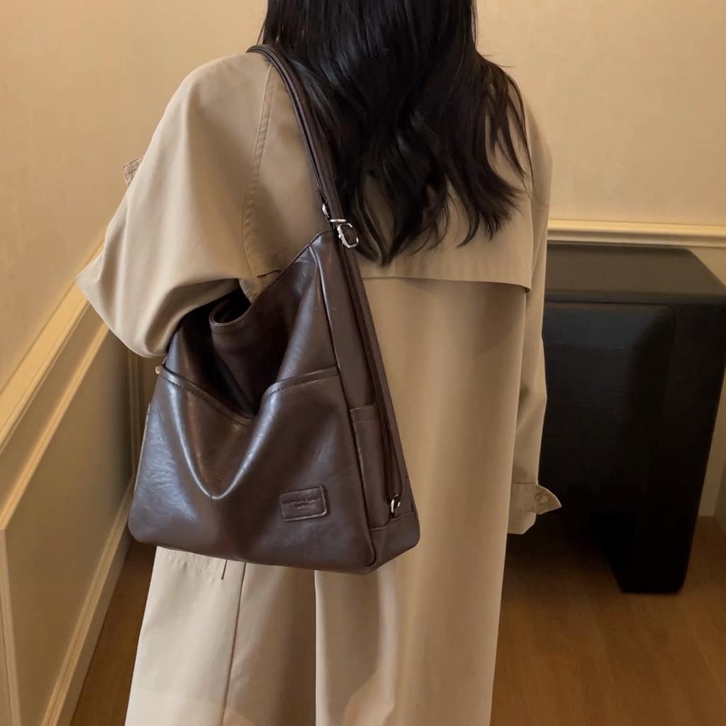 Vintage Shoulder Bag Women's Tote Bag Large Capacity Underarm Bag