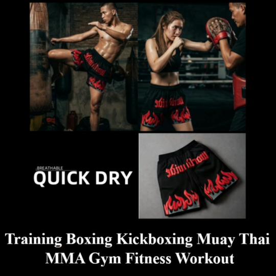 Shorts Red Black Fire Flame 3D Print Training Muay Thai Kickboxing Boxing MMA Unisex Sport Gym Fitness Workout Quick Dry Elastic Waist