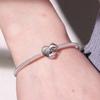 Bamoer 925 Sterling Silve Charm Heat Mom Daughter Love Silhouette Zircon Fit Charms DIY Bracelets Bangles Women Jewelry