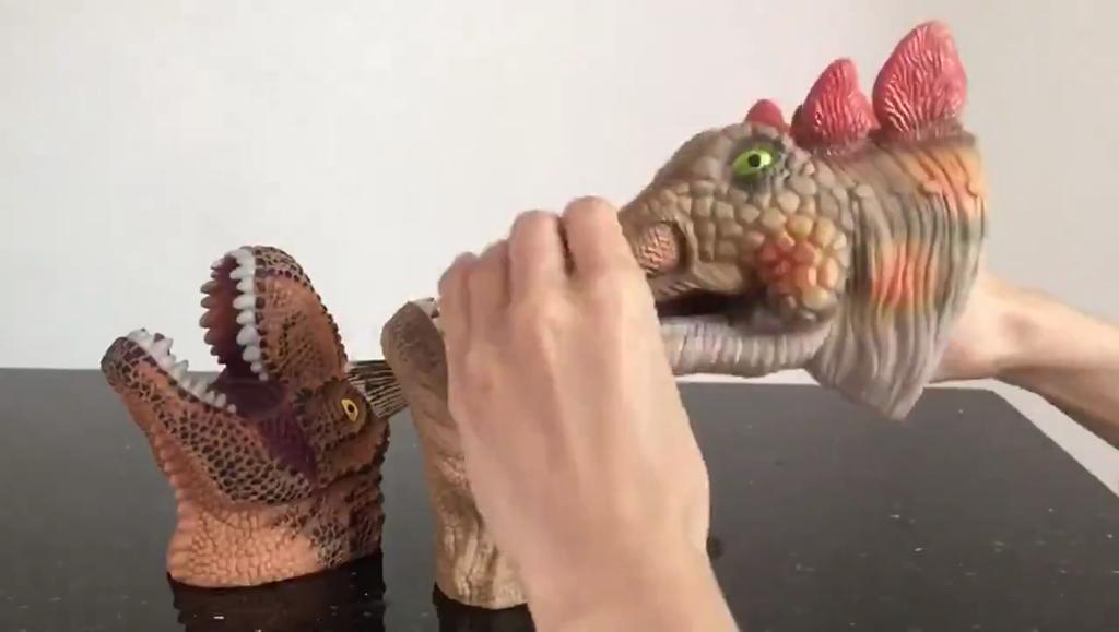 Realistische Dinosaurus Handpop Voor Kinderen Zacht Plastic Educatief Speelgoed