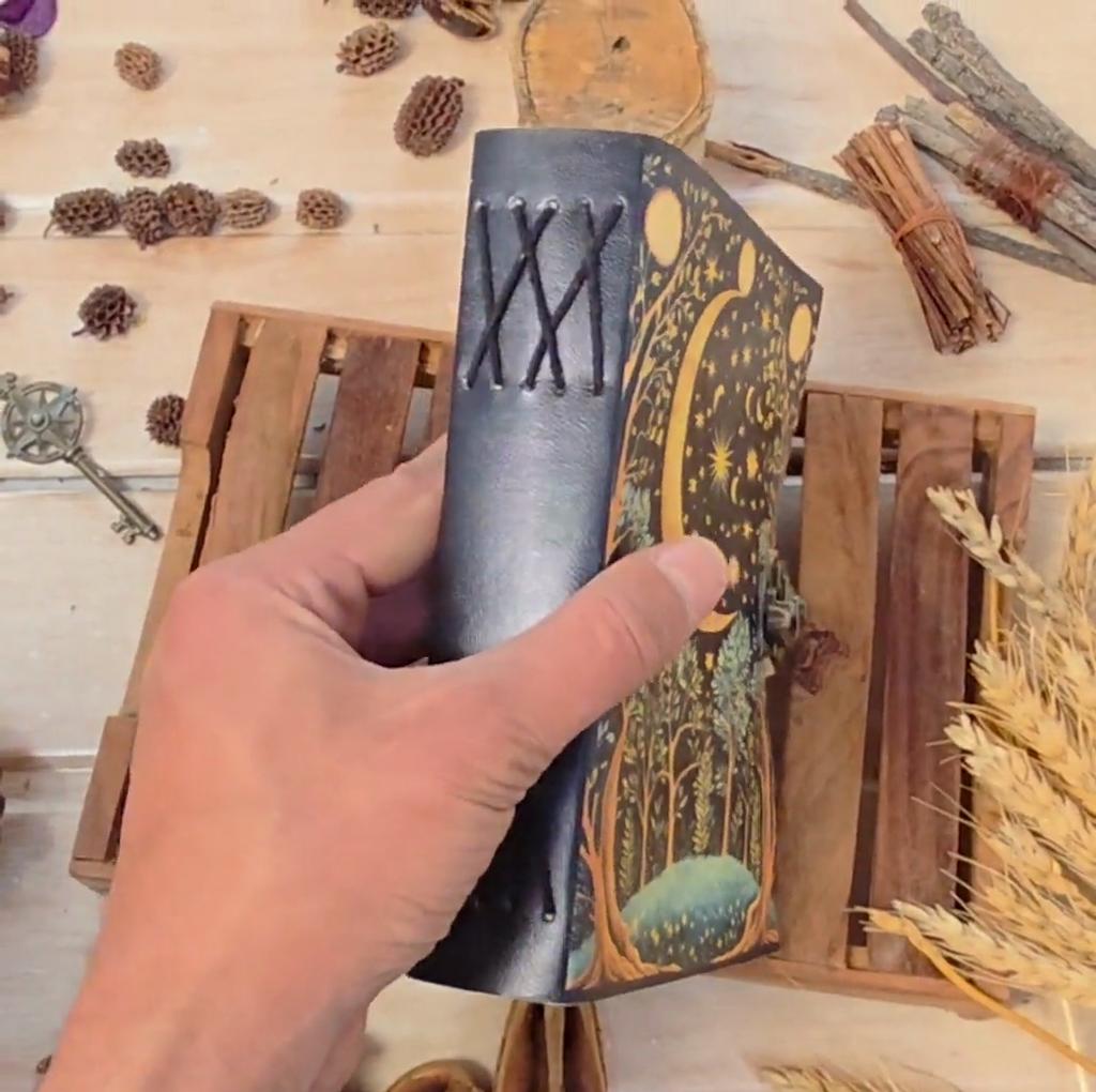 Tree of Life Leather Journal: Antique Handmade Deckle Edge Grimoire