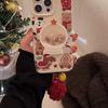 Cute Cartoon Style Christmas Crystal Ball Animal Rattle Phone Holder For iPhone Cases Desktop Foldable Phone Stand
