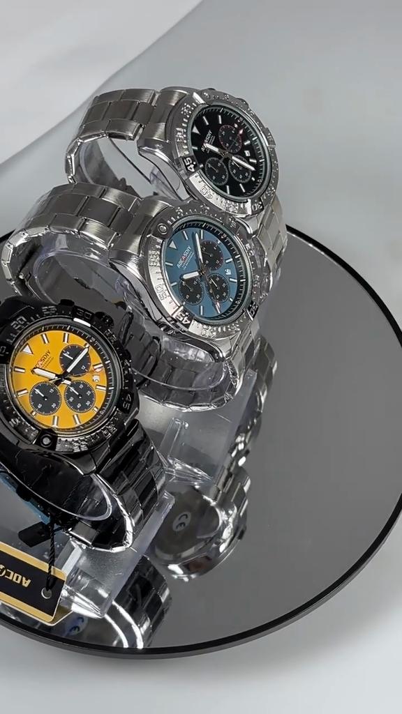 Luxury Men Watch Waterproof Luminous Chronograph Date Stainless Steel Watch for Men Quartz Military Men's Watches