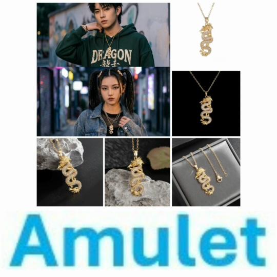 Vintage Chinesisches Drachen Tierkreiszeichen Anhänger Halskette Kette Unisex Mode Gotisch Amulett Talisman Strass Schmuck Party Geschenk