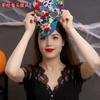 Day of the Dead Mask Mexican Printed Face Mask Halloween Grimace Skull Bar Catwalk Performance Props Carnival Dance Decoration Atmosphere Mask