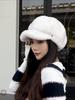 New Autumn And Winter Imitation Mink Down Beret Hat Senior Sense Of Big Head Circumference Leisure Warm Duck Tongue Hat Women's Hat
