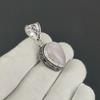 Natural Rose Quartz Gemstone Silver Pendant in 925 Sterling Silver - Handmade Pear Design, Everyday Wear Jewelry Party Wear Gift