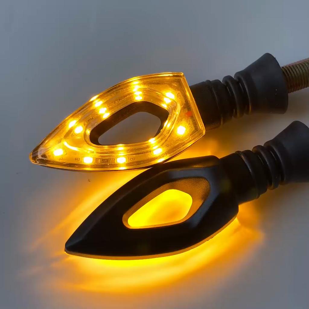 4pcs Universal 12 V LED Motorcycle Mini Indicator, Micro Indicator, Amber, Waterproof Running Light Indicator,for Street Bike,  Moped Scooter