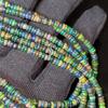Smooth Polish Rainbow Flashy Rondell Ethiopian Opal Beads, Black Opal strand beads.