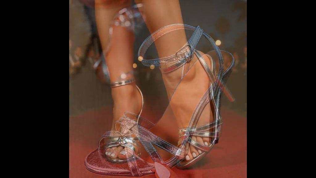 Eiyken Summer Elegant Silvery High Heels Sandals Women's Fashion Buckle Strap Open Toed Sandals Wedding Party Stripper Shoes