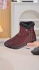 Cotton Shoes, Women's Winter Long Tube Cotton Boots, Warm High Top Shoes, Couple's Plus Size Snow Boots