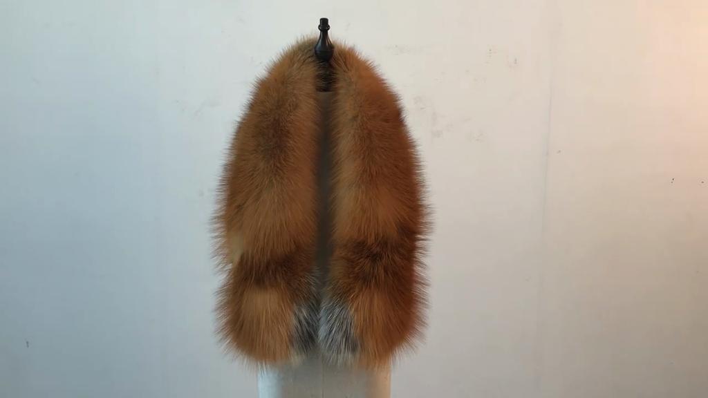 New Winter Lady Natural Luxury Real Fox Fur Scarf Shawl Full Pelt Warm Soft  Genuine Fox Fur Scarves Women Real Fur Muffler