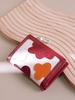 Ladies Short Wallet With Geometric Pattern Pu Material For Daily Use And Card Storage