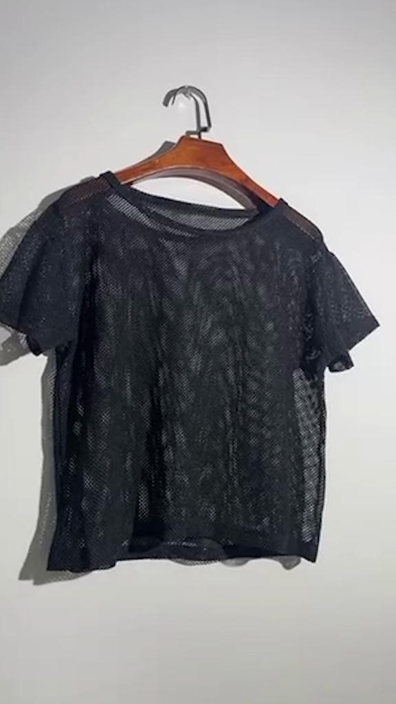 Ženy Sexy košile na jógu ze síťoviny Dámská košile na běhání Rychleschnoucí Sport Fitness Tělocvična Oblečení Tílko Cvičení Cvičení Tričko Sportovní oblečení