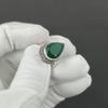 Smaragd edelsteen ring, 925 sterling zilveren sieraad, handgemaakte ring, opvallende zilveren smaragd ring, verjaardagscadeau voor Valentijnsdag