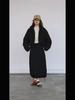 Johnature Winter Korean Skirts Women Casual Versatile Loose Warm Simple Cotton Slits Elastic Waist Skirt