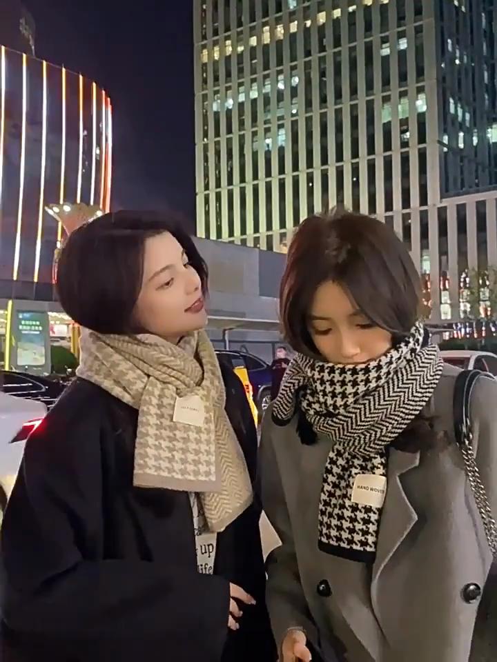 20*155 cm doppelseitige Herbst Winter Verdickt Warme Mode Gestrickte Winddicht Schal Hals Schals Frauen Geschenk