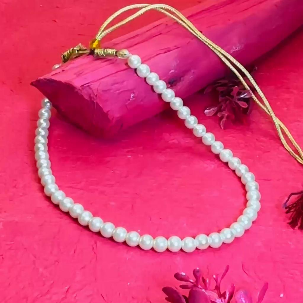 Natural Pearl 172.29 Ct Round with Adjustable Gold Thread 50 Gems Clasp Jewelry My-427-k