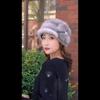 Rex Rabbit Mink Fur Hat Winter Hat Women's Imitation Fur Cold-proof Warm Middle-aged and Elderly Hat Fashion Baotou Hat Winter